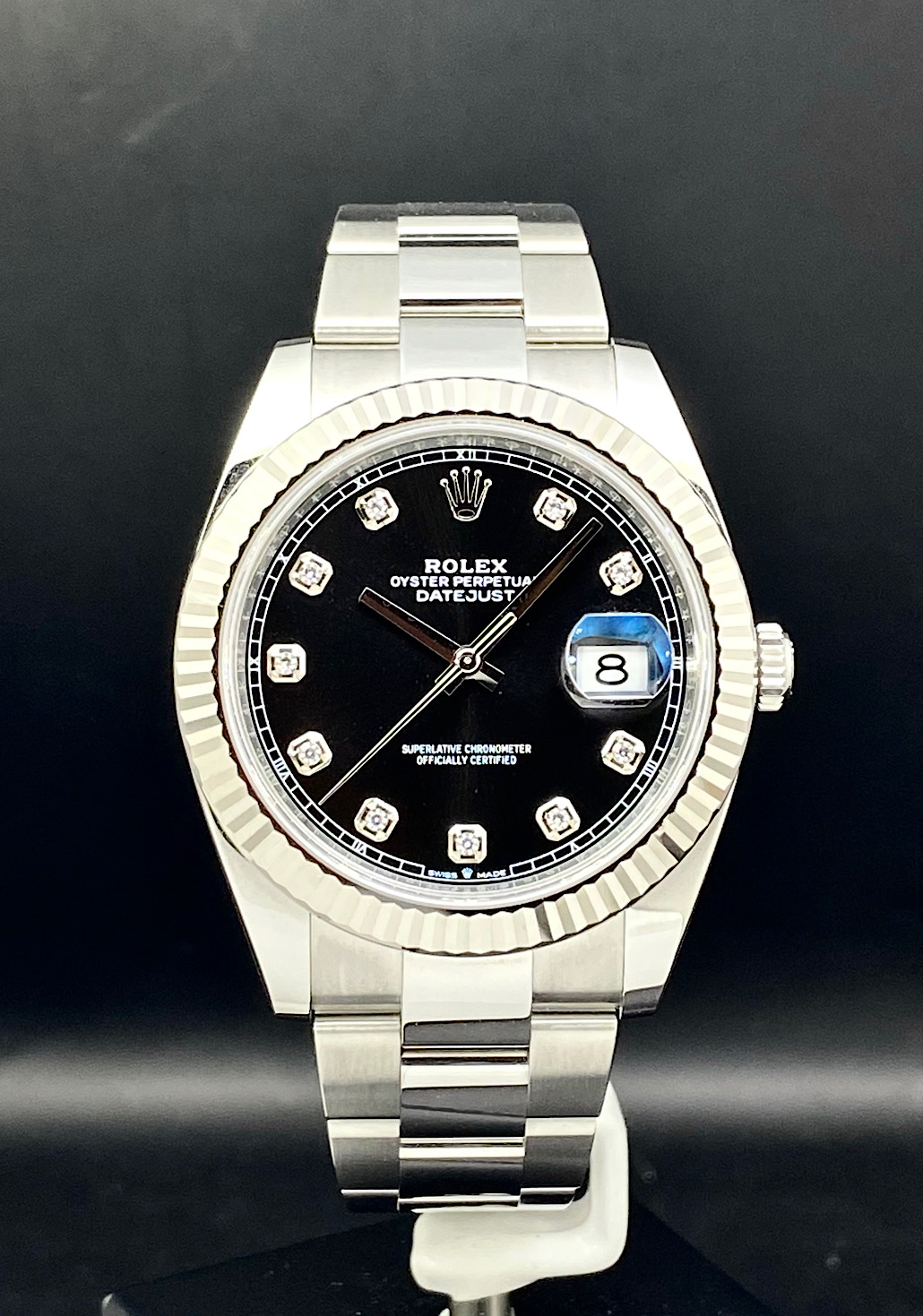 ROLEX Datejust ブラックダイヤル Rolex Datejust Black Jubiliee Dial - Diamond Hour Markers