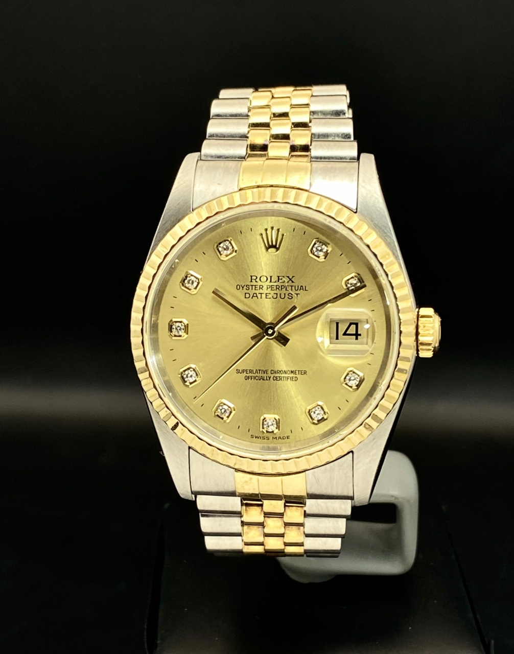 Rolex Datejust 36mm Champagne Diamond Dial