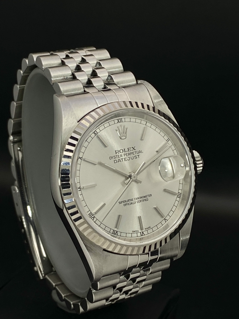 Rolex Datejust 36mm 16234 Silver Stick Leo s Jewelry