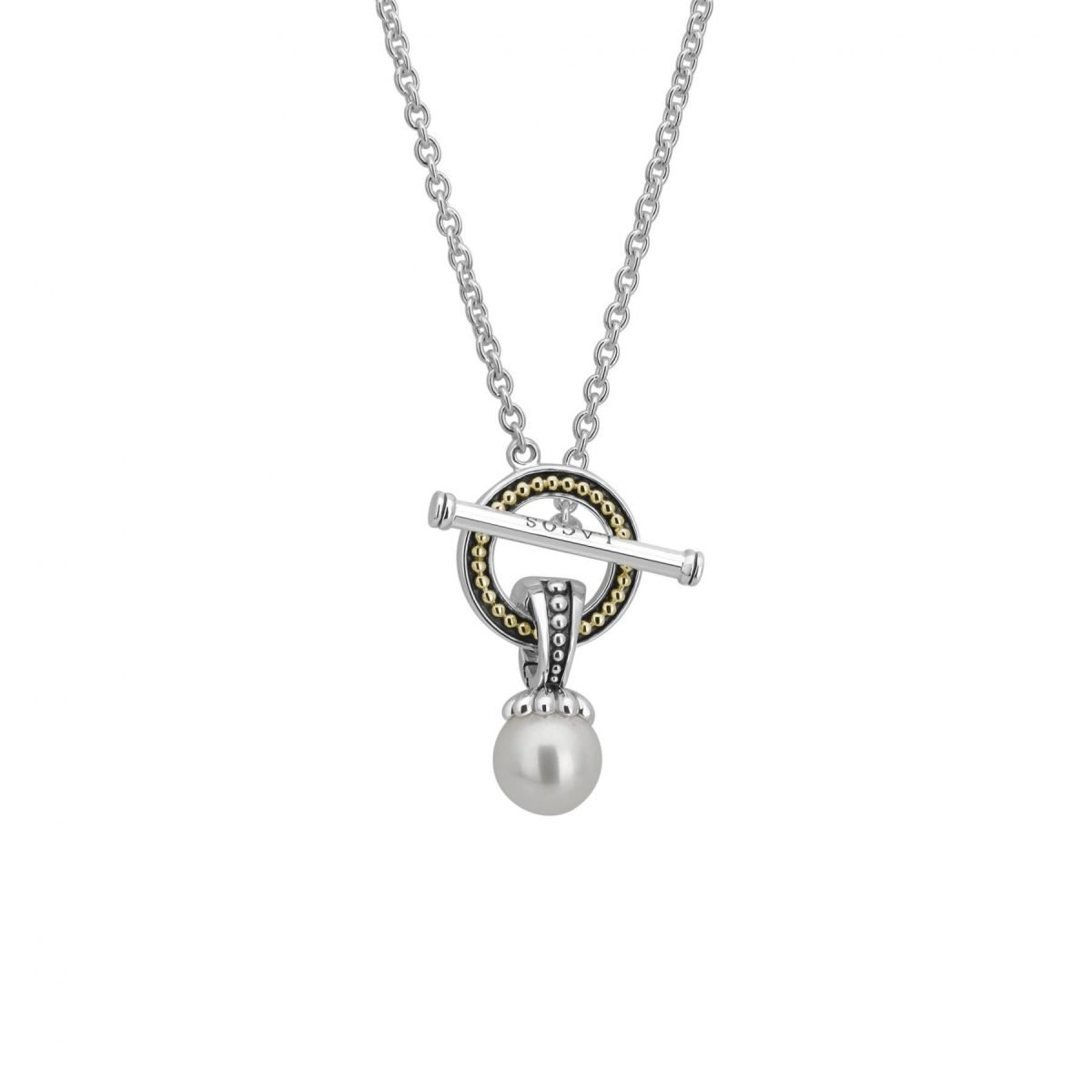 Luna Pearl Toggle Necklace - Leo's Jewelry