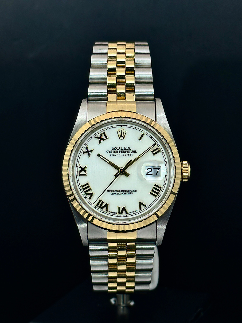 【美品】 ROLEX DATEJUST 16233 3コマ 1991 Rolex Datejust 16233 Stainless Steel & 18k Gold 36mm