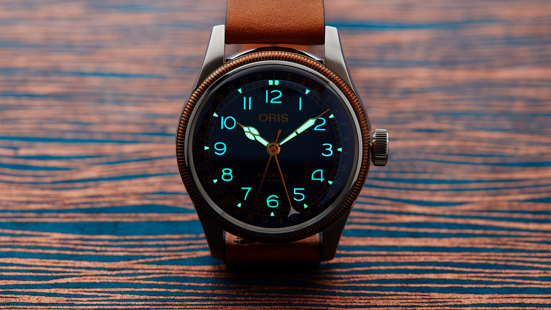 Oris Big Crown Pointer Date Bronze Stainless Steel Leo's Jewelry