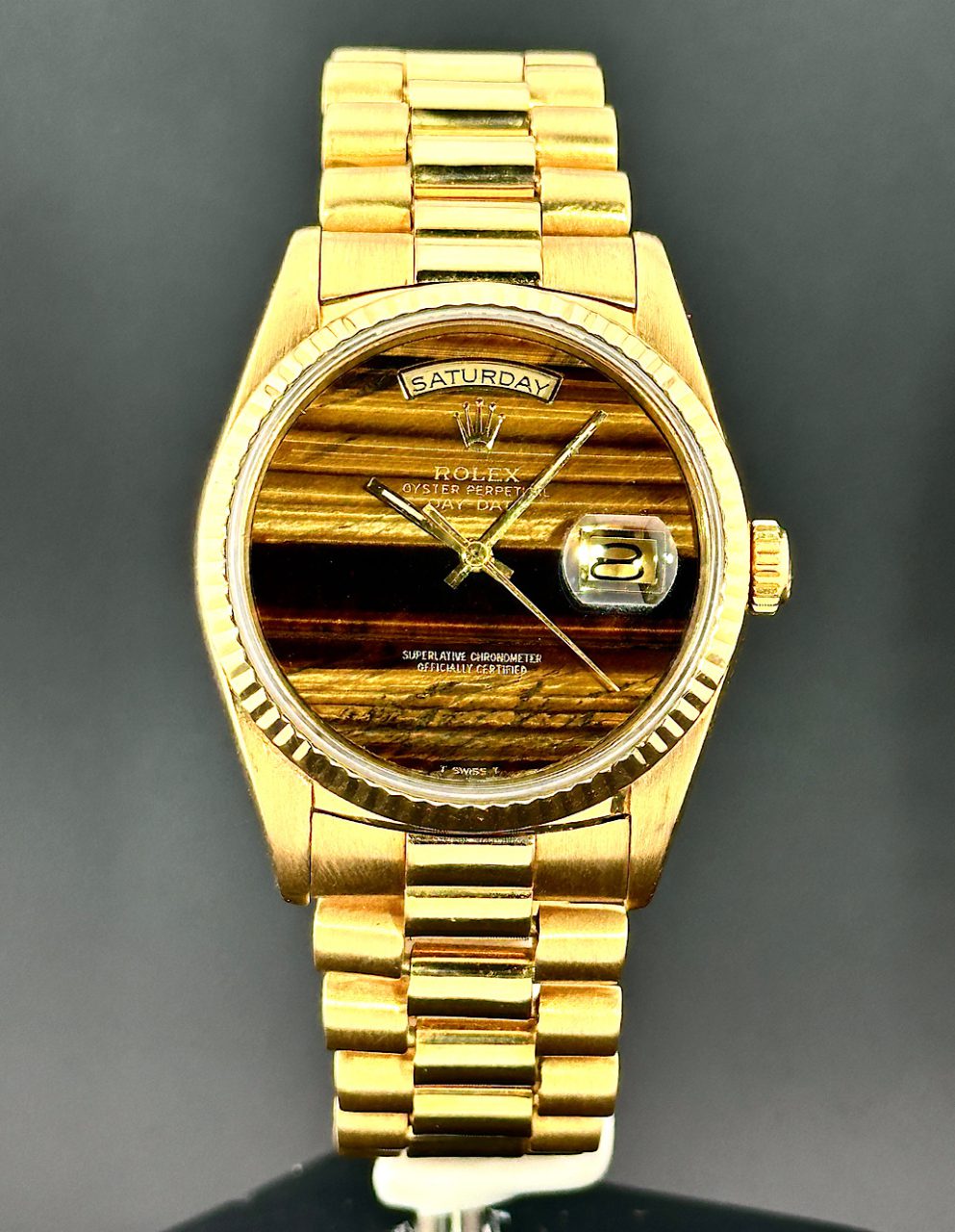 Rolex day date tiger eye deals