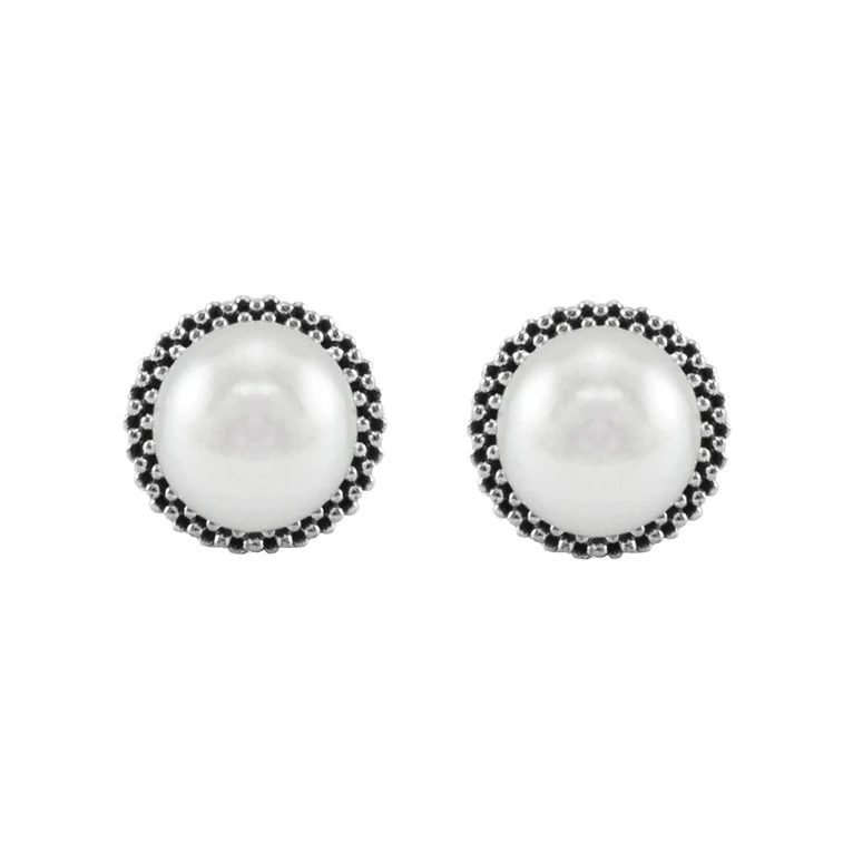 Caviar Pearl Stud Earrings Leo s Jewelry